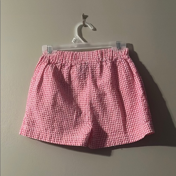 Pink and white Elastic Waist Shorts - Picture 3 of 3